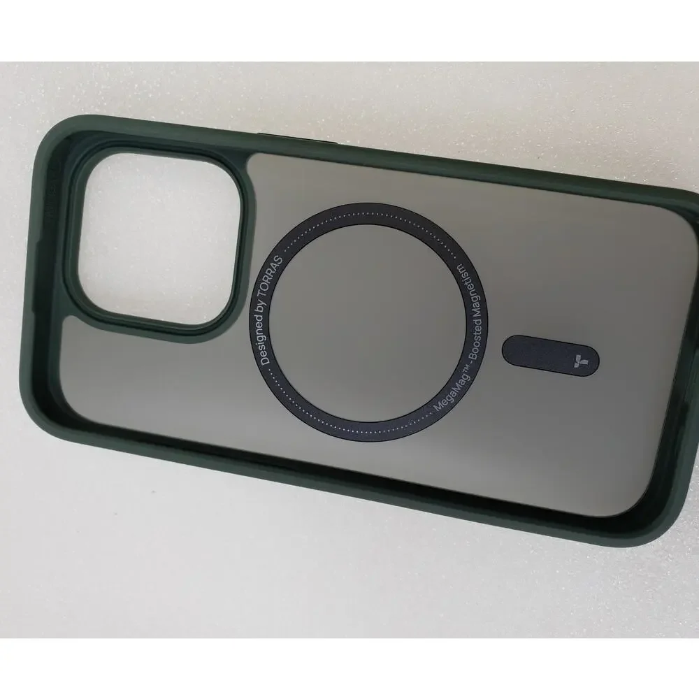 TORRAS Magnetic Guardian Phone Case for Apple iPhone 15 Pro (Green)